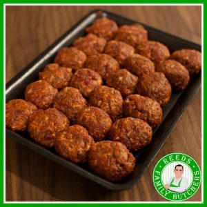 Buy a £10 tray of Meatballs online from Reeds Family Butchers