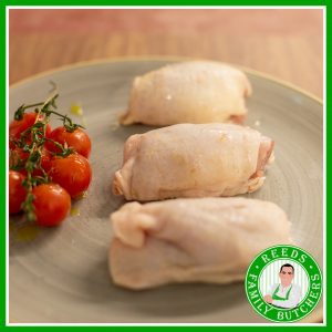 Buy Boneless Skin On Chicken Thighs x 8 online from Reeds Family Butchers
